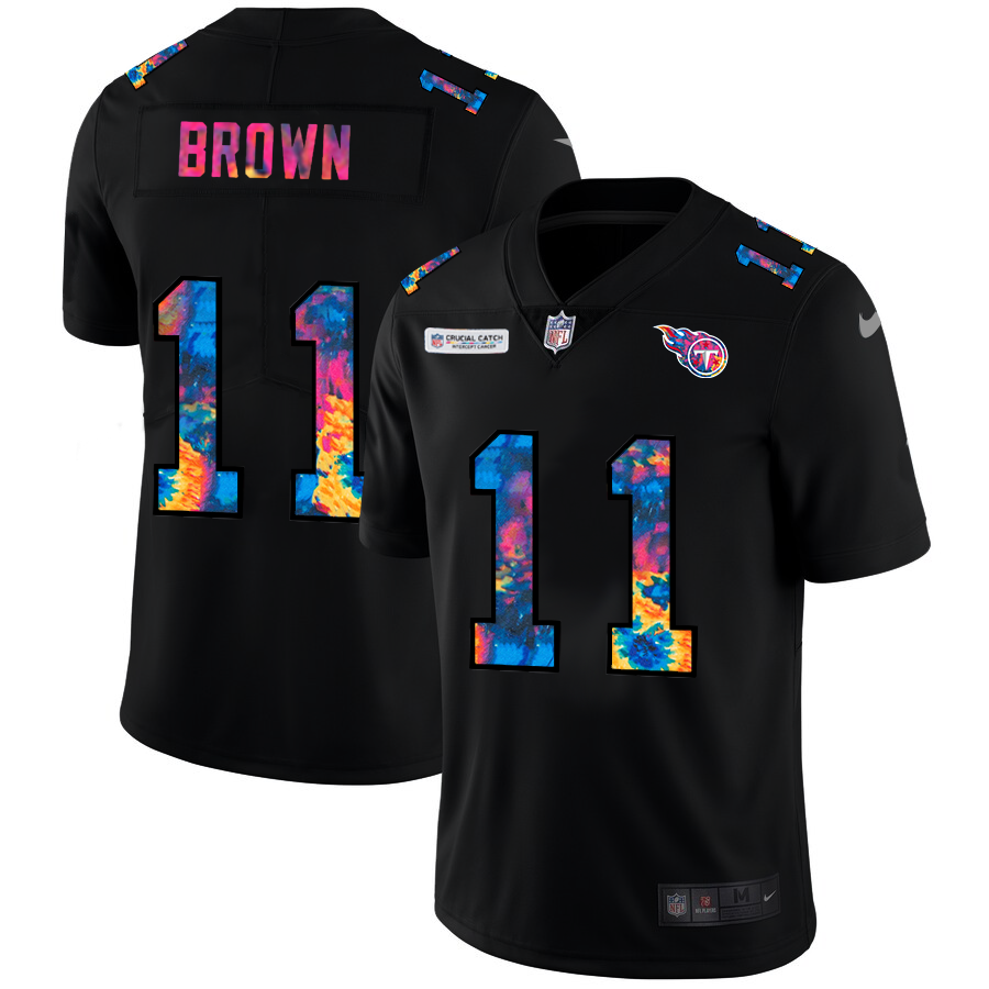 Tennessee Titans #11 A.J. Brown Men's Nike Multi-Color Black 2020 NFL Crucial Catch Vapor Untouchable Limited Jersey Tennessee Titans #11 A.J. Brown Men's Nike Multi-Color Black 2020 NFL Crucial Catch Vapor Untouchable Limited Jersey