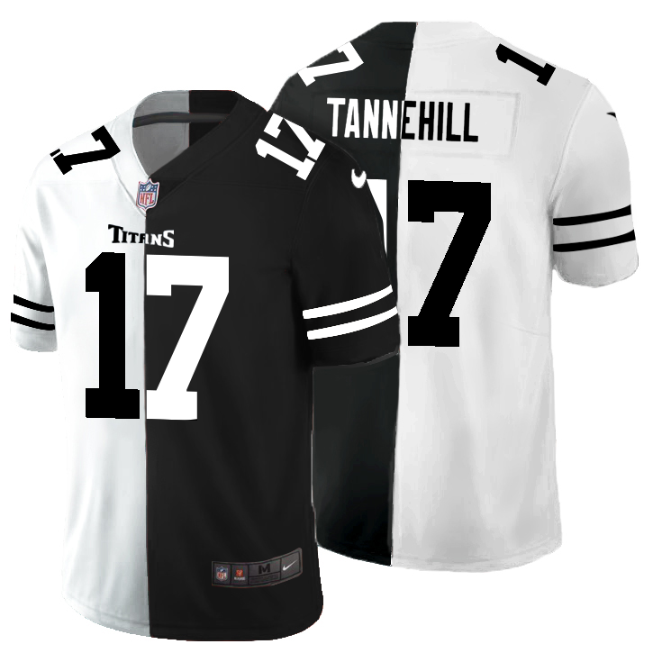 Tennessee Titans #17 Ryan Tannehill Men's Black V White Peace Split Nike Vapor Untouchable Limited NFL Jersey Tennessee Titans #17 Ryan Tannehill Men's Black V White Peace Split Nike Vapor Untouchable Limited NFL Jersey