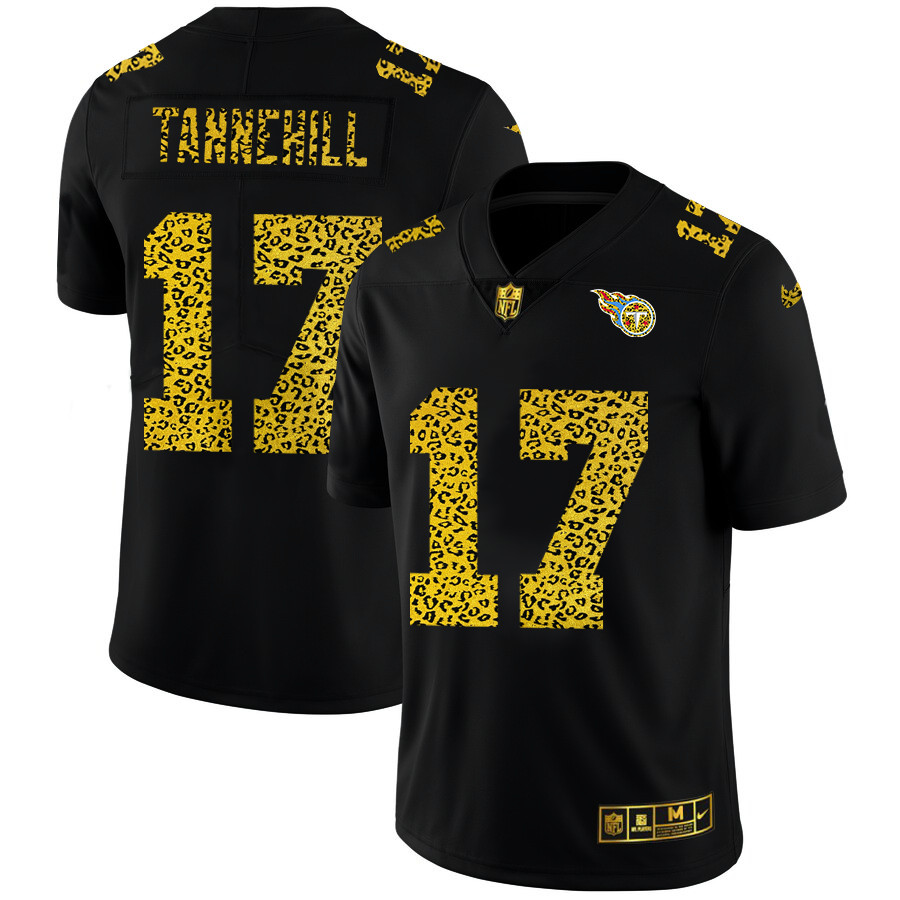 Tennessee Titans #17 Ryan Tannehill Men's Nike Leopard Print Fashion Vapor Limited NFL Jersey Black Tennessee Titans #17 Ryan Tannehill Men's Nike Leopard Print Fashion Vapor Limited NFL Jersey Black