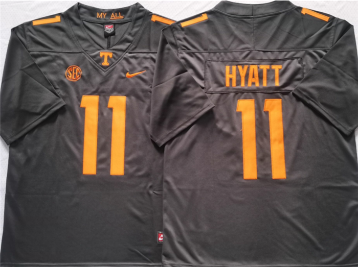 Tennessee Volunteers #11 HYATT Grey Stitched Jersey Tennessee Volunteers #11 HYATT Grey Stitched Jersey