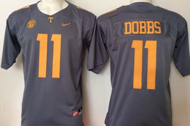 Tennessee Volunteers 11 Joshua Dobbs Gray College Football Jersey Tennessee Volunteers 11 Joshua Dobbs Gray College Football Jersey