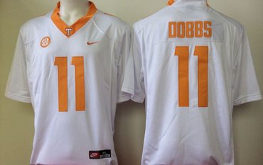 Tennessee Volunteers 11 Joshua Dobbs White College Football Jersey Tennessee Volunteers 11 Joshua Dobbs White College Football Jersey