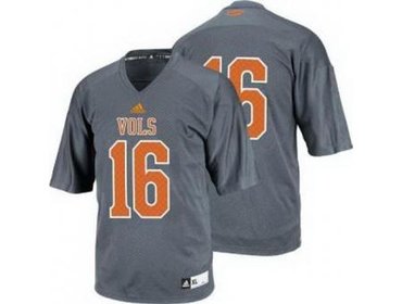 Tennessee Volunteers 16 Peyton Manning Grey College Football Techfit NCAA Jerseys