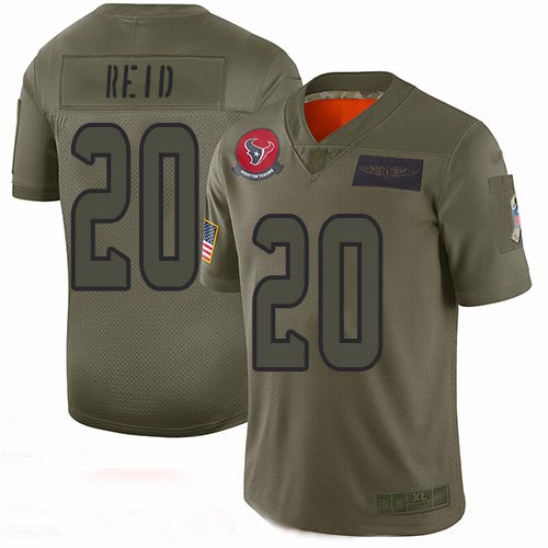 Texans #20 Justin Reid Camo Men's Stitched Football Limited 2019 Salute To Service Jersey Texans #20 Justin Reid Camo Men's Stitched Football Limited 2019 Salute To Service Jersey
