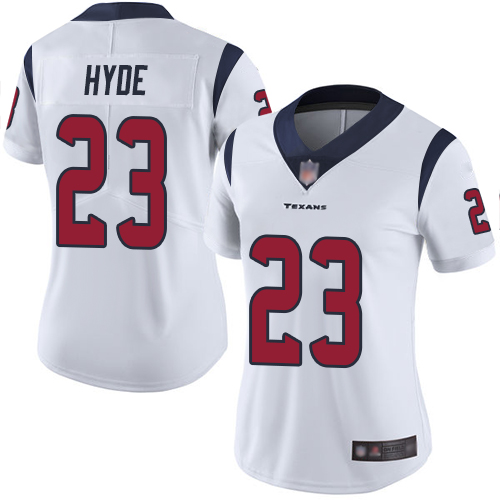 Texans #23 Carlos Hyde White Women's Stitched Football Vapor Untouchable Limited Jersey Texans #23 Carlos Hyde White Women's Stitched Football Vapor Untouchable Limited Jersey