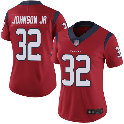 Texans #32 Lonnie Johnson Jr. Red Alternate Women's Stitched Football Vapor Untouchable Limited Jersey Texans #32 Lonnie Johnson Jr. Red Alternate Women's Stitched Football Vapor Untouchable Limited Jersey