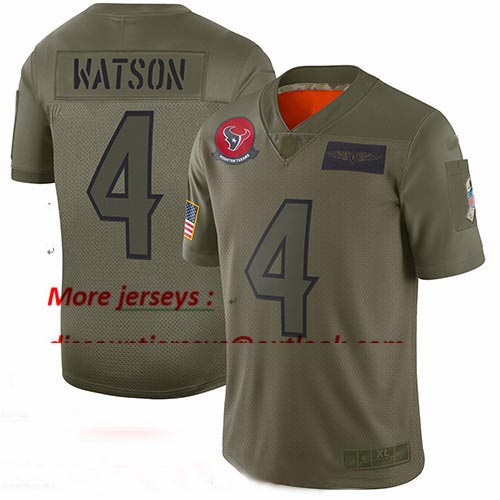 Texans #4 Deshaun Watson Camo Youth Stitched Football Limited 2019 Salute to Service Jersey Texans #4 Deshaun Watson Camo Youth Stitched Football Limited 2019 Salute to Service Jersey