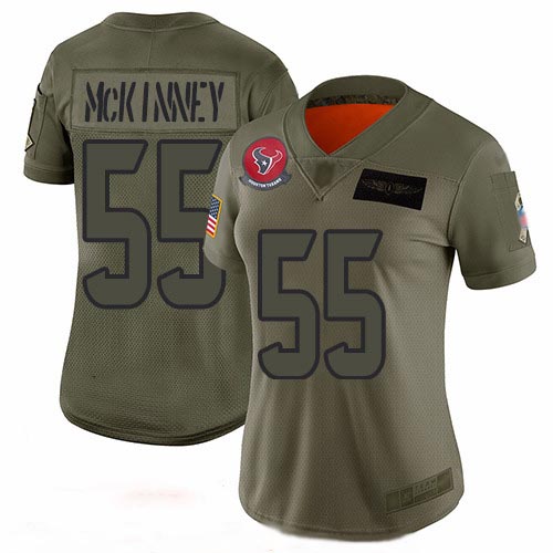 Texans #55 Benardrick McKinney Camo Women's Stitched Football Limited 2019 Salute to Service Jersey Texans #55 Benardrick McKinney Camo Women's Stitched Football Limited 2019 Salute to Service Jersey