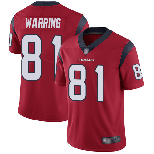 Texans #81 Kahale Warring Red Alternate Youth Stitched Football Vapor Untouchable Limited Jersey Texans #81 Kahale Warring Red Alternate Youth Stitched Football Vapor Untouchable Limited Jersey