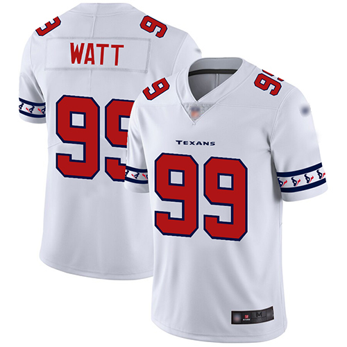 Texans #99 J.J. Watt White Men's Stitched Football Limited Team Logo Fashion Jersey Texans #99 J.J. Watt White Men's Stitched Football Limited Team Logo Fashion Jersey