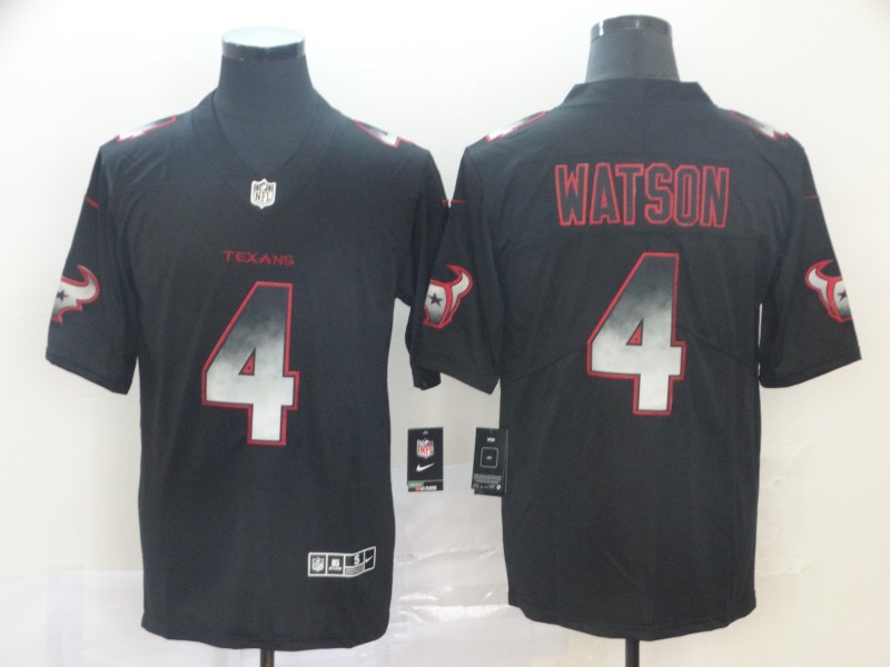 Texans 4 Deshaun Watson Black Arch Smoke Vapor Untouchable Limited Jersey