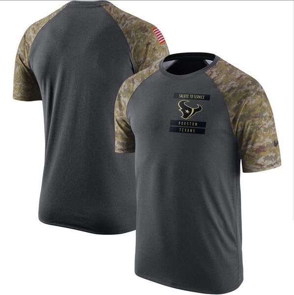 Texans Anthracite Salute to Service Men's Short Sleeve T-Shirt Texans Anthracite Salute to Service Men's Short Sleeve T-Shirt