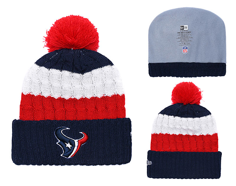Texans Classic Navy Pom Knit Hat YD