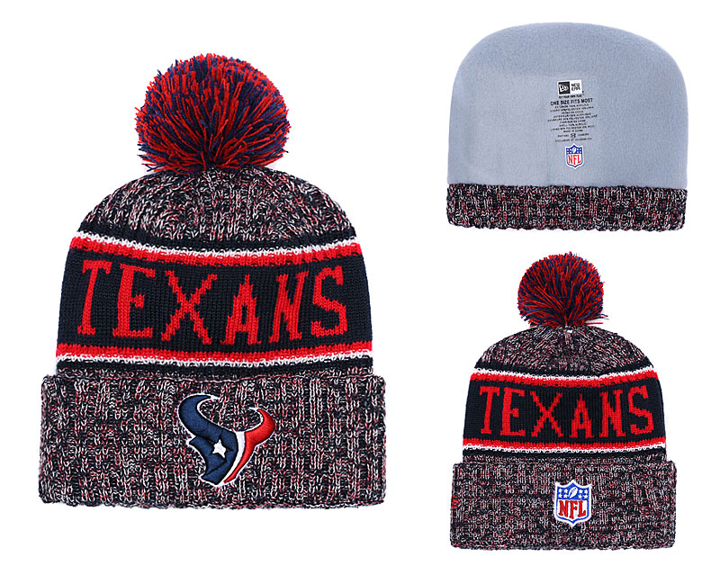 Texans Fresh Logo Navy Pom Knit Hat YD