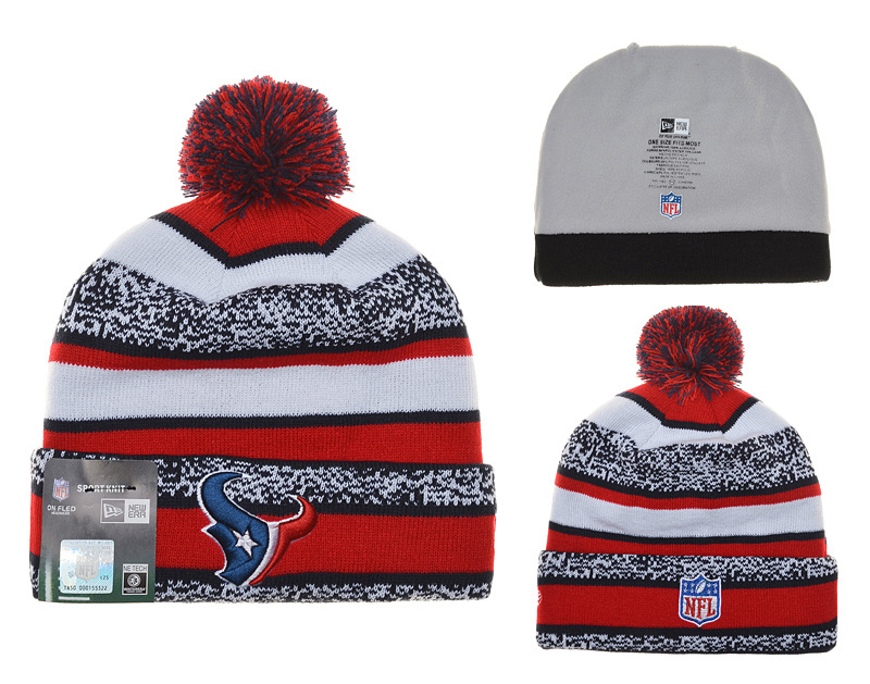 Texans Fresh Logo Red Pom Knit Hat YD