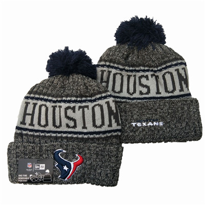 Texans Team Logo Gray Pom Knit Hat YD