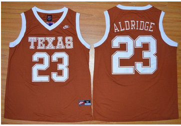 Texas Longhorns #23 LaMarcus Aldridge Orange Basketball Stitched NCAA Jersey