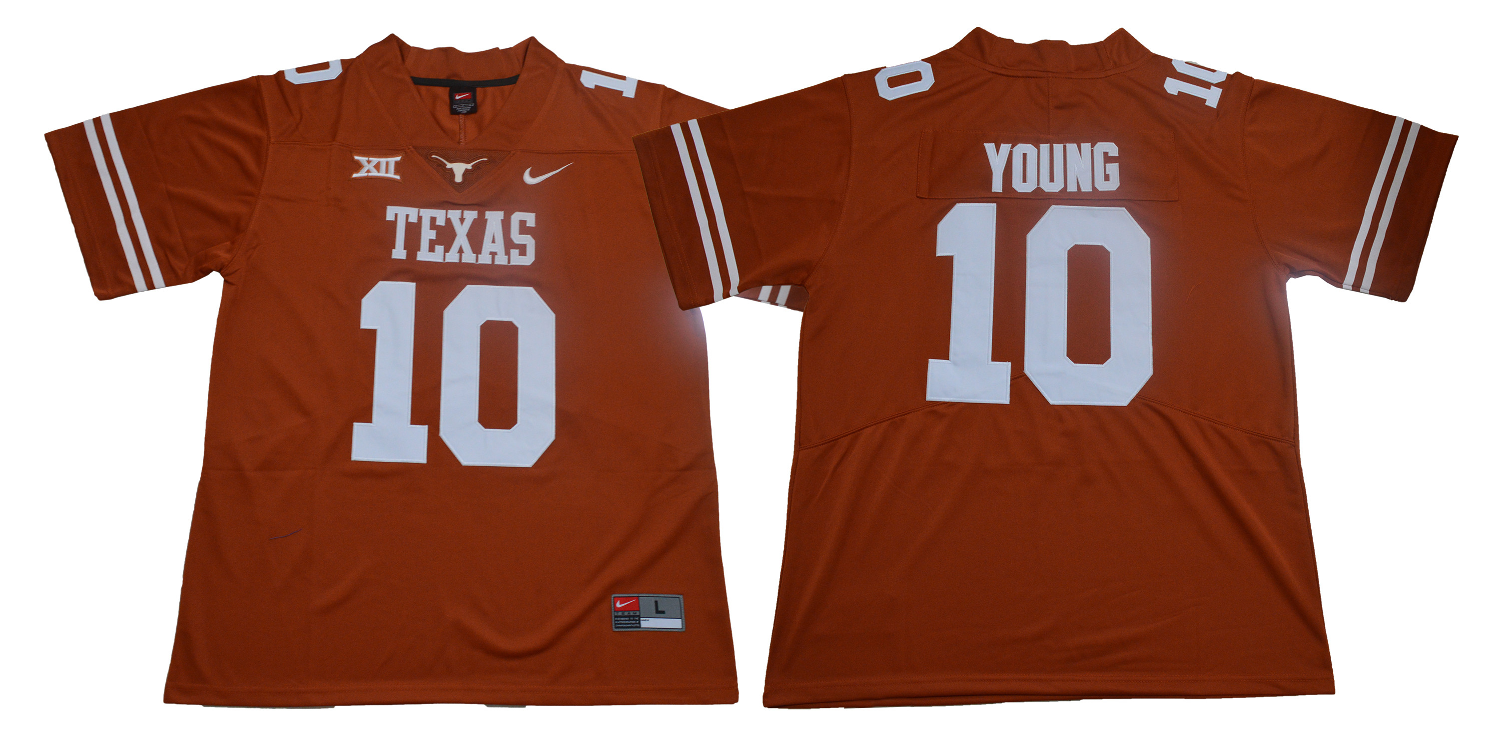 Texas Longhorns 10 Vince Young Brunt Orange Nike College Football Jersey Texas Longhorns 10 Vince Young Brunt Orange Nike College Football Jersey