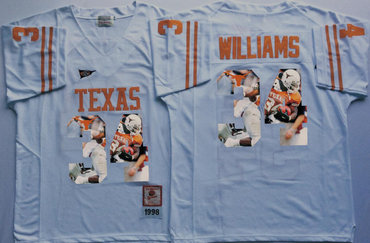Texas Longhorns 34 Ricky Williams White Portrait Number College Jersey Texas Longhorns 34 Ricky Williams White Portrait Number College Jersey