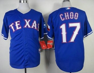 Texas Rangers #17 Shin-Soo Choo Blue Cool Base Baseball Jersey