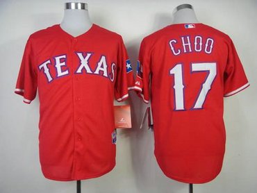 Texas Rangers #17 Shin-Soo Choo Red Cool Base Baseball Jersey