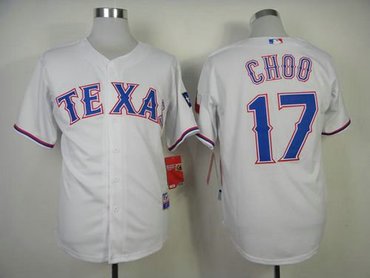 Texas Rangers #17 Shin-Soo Choo White Baseball Jersey