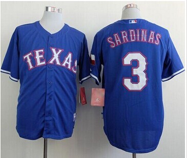 Texas Rangers #3 Luis Sardinas Blue Cool Base Baseball Jersey