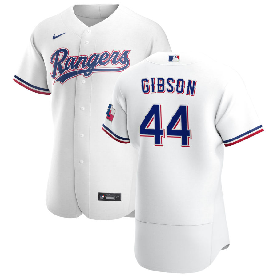 Texas Rangers #44 Kyle Gibson Men's Nike White Home 2020 Authentic Player MLB Jersey