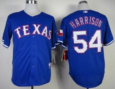 Texas Rangers #54 Matt Harrison Blue Cool Base Baseball Jersey