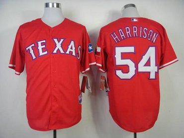 Texas Rangers #54 Matt Harrison Red Cool Base Baseball Jersey