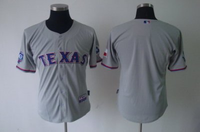 Texas Rangers Blank 2012 Cool Base Grey Jersey 40th Anniversary Patch