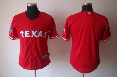 Texas Rangers Blank 2012 Cool Base Red Jersey 40th Anniversary Patch