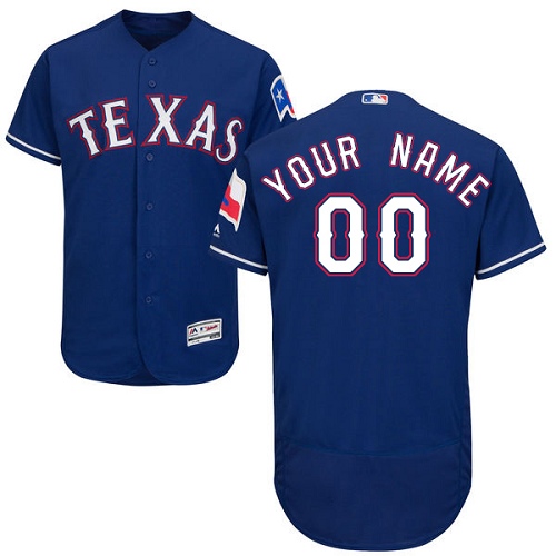 Texas Rangers Blue Men's Customized Flexbase Jersey Texas Rangers Blue Men's Customized Flexbase Jersey