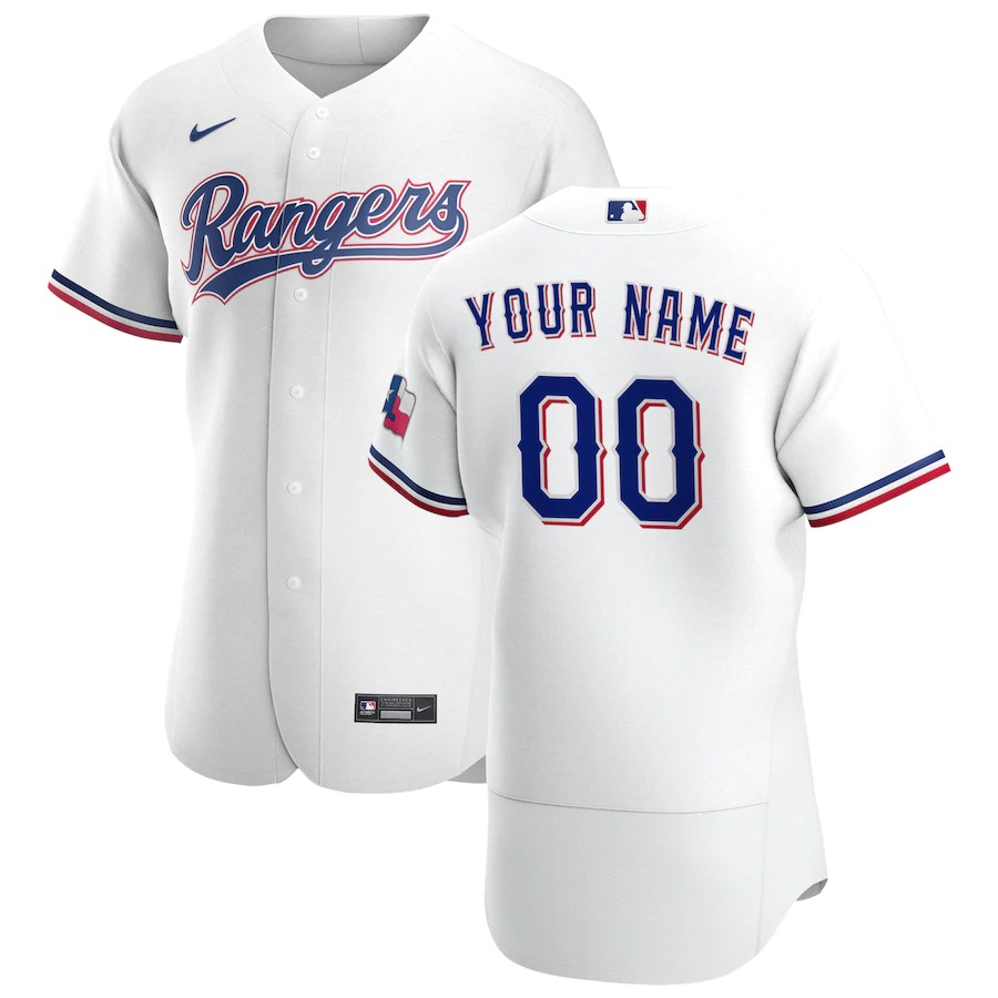 Texas Rangers Custom Men's Nike White Home 2020 Authentic Player MLB Jersey Texas Rangers Custom Men's Nike White Home 2020 Authentic Player MLB Jersey
