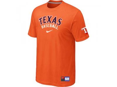 Texas Rangers Orange NEW Short Sleeve Practice T-Shirt