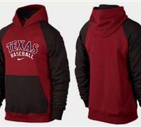 Texas Rangers Pullover Hoodie Burgundy Red & Black