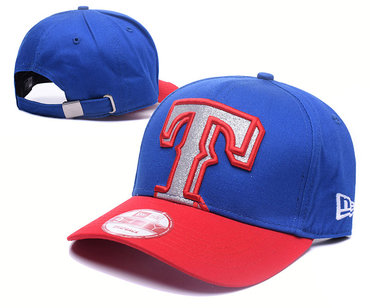 Texas Rangers Team Logo Royal Red Peaked Adjustable Hat YS