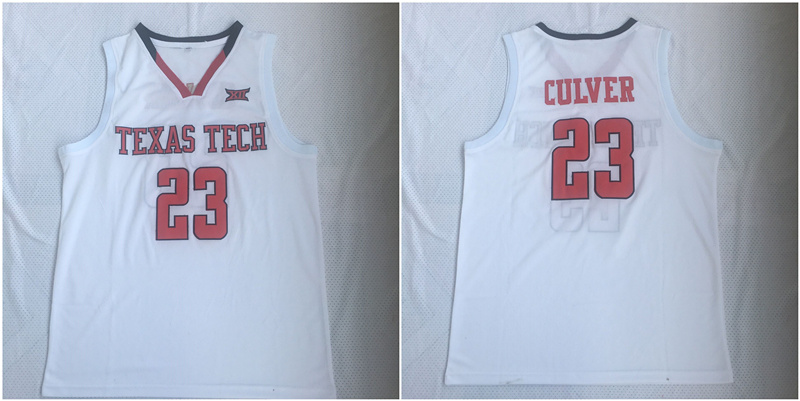 Texas Tech Red Raiders 23 Jarrett Culver White College Basketball Jersey