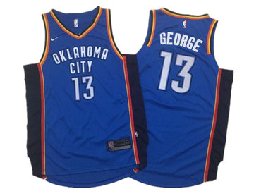 Thunder 13 Paul George Blue Nike Jersey