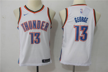 Thunder 13 Paul George White Nike Youth Swingman Jersey