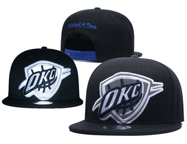 Thunder Big Logo Black Reflective Snapback Adjustable Hat GS