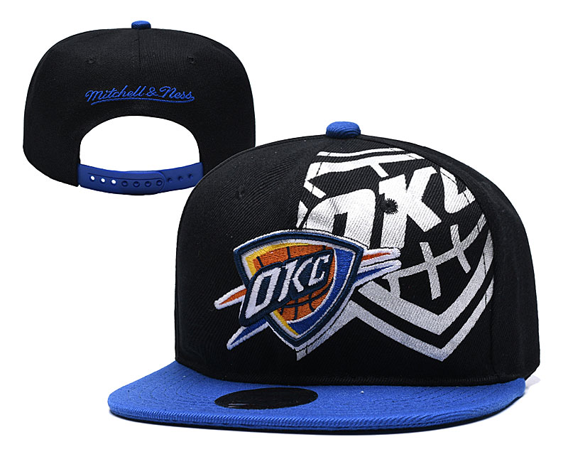 Thunder Team Logo Black Mitchell & Ness Adjustable Hat YD