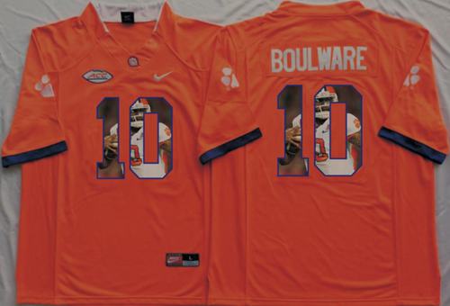 Tigers #10 Ben Boulware Orange Player Fashion Stitched NCAA Jersey Tigers #10 Ben Boulware Orange Player Fashion Stitched NCAA Jersey