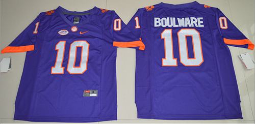 Tigers #10 Ben Boulware Purple Limited Stitched NCAA Jersey Tigers #10 Ben Boulware Purple Limited Stitched NCAA Jersey