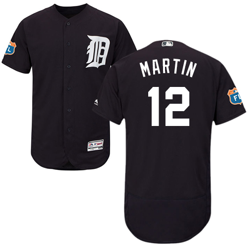 Tigers #12 Leonys Martin Navy Blue Flexbase Authentic Collection Stitched Baseball Jersey