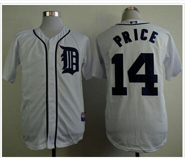 Tigers #14 David Price White Cool Base Stitched Baseball Jersey