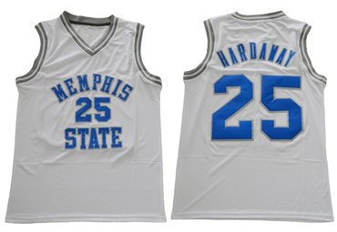 Tigers #25 Penny Hardaway White Basketball Stitched NCAA Jersey