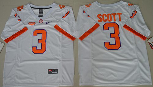 Tigers #3 Artavis Scott White Limited Stitched NCAA Jersey Tigers #3 Artavis Scott White Limited Stitched NCAA Jersey
