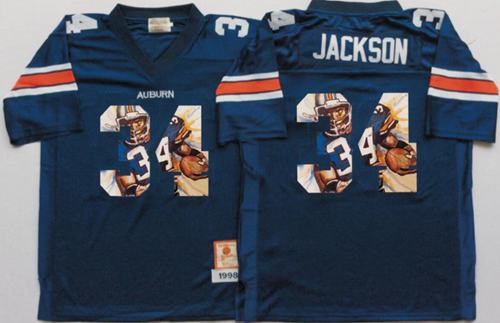 Tigers #34 Bo Jackson Blue Player Fashion Stitched NCAA Jersey Tigers #34 Bo Jackson Blue Player Fashion Stitched NCAA Jersey