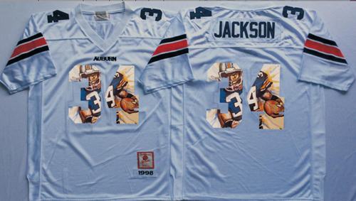 Tigers #34 Bo Jackson White Player Fashion Stitched NCAA Jersey Tigers #34 Bo Jackson White Player Fashion Stitched NCAA Jersey